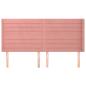 Preview: Kopfteil mit Ohren Rosa 183x16x118/128 cm Samt
