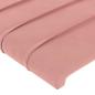 Preview: Kopfteil mit Ohren Rosa 183x16x118/128 cm Samt