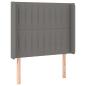 Preview: Kopfteil mit Ohren Dunkelgrau 83x16x118/128 cm Stoff