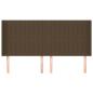 Preview: Kopfteil mit Ohren Dunkelbraun 203x16x118/128 cm Stoff