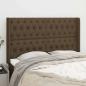 Preview: ARDEBO.de - Kopfteil mit Ohren Dunkelbraun 163x16x118/128 cm Stoff