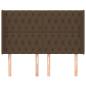 Preview: Kopfteil mit Ohren Dunkelbraun 163x16x118/128 cm Stoff