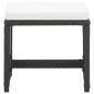 Preview: Gartenhocker 2 Stk. mit Sitzkissen Poly Rattan Schwarz