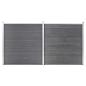 Preview: ARDEBO.de - Gartenzaun WPC 353×186 cm Grau