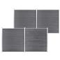 Preview: ARDEBO.de - Gartenzaun WPC 699x186 cm Grau