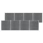 Preview: ARDEBO.de - Gartenzaun WPC 1391x186 cm Grau