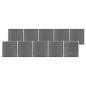 Preview: ARDEBO.de - Gartenzaun WPC 1737x186 cm Grau