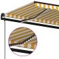 Preview: Automatische Markise mit LED & Windsensor 350x250 cm Gelb/Weiß