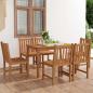 Preview: ARDEBO.de - 7-teiliges Garten-Ess-Set 120 x 70 cm Massivholz Teak