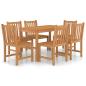 Preview: 7-teiliges Garten-Ess-Set 120 x 70 cm Massivholz Teak