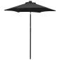 Preview: ARDEBO.de - Sonnenschirm mit LED-Beleuchtung Schwarz 200x211 cm Alu
