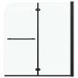 Preview: Faltbare Duschkabine 2 Paneele ESG 120x140 cm Schwarz