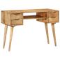 Preview: ARDEBO.de - Schreibtisch mit Schubladen 110x47x76 cm Massivholz Mango