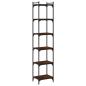 Preview: Bücherregal 6 Böden Braun Eiche-Optik 40x30x188cm Holzwerkstoff