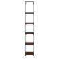 Preview: Bücherregal 6 Böden Braun Eiche-Optik 40x30x188cm Holzwerkstoff