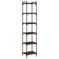 Preview: Bücherregal 6 Böden Braun Eiche-Optik 40x30x188cm Holzwerkstoff
