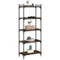 Preview: Bücherregal 5 Böden Räuchereiche 60x30x154 cm Holzwerkstoff