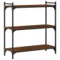 Preview: Bücherregal 3 Böden Braun Eichen-Optik 80x30x86cm Holzwerkstoff