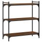 Preview: Bücherregal 3 Böden Braun Eichen-Optik 80x30x86cm Holzwerkstoff
