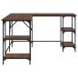 Preview: Schreibtisch Braun Eichen-Optik 139x139x75 cm Holzwerkstoff