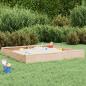 Preview: ARDEBO.de - Sandkasten mit Sitzen Quadratisch Massivholz Kiefer