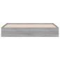 Preview: Bettgestell mit Schubladen Grau Sonoma 200x200cm Holzwerkstoff