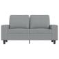 Preview: 2-Sitzer-Sofa Hellgrau 120 cm Stoff