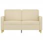 Preview: 2-Sitzer-Sofa Creme 120 cm Stoff