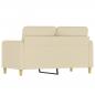 Preview: 2-Sitzer-Sofa Creme 120 cm Stoff