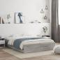 Preview: ARDEBO.de - Bettgestell mit Schubladen Grau Sonoma 150x200 cm Holzwerkstoff