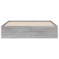 Preview: Bettgestell mit Schubladen Grau Sonoma 150x200 cm Holzwerkstoff