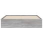 Preview: Bettgestell mit Schubladen Grau Sonoma 140x200 cm Holzwerkstoff