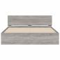 Preview: Bettgestell mit Kopfteil Grau Sonoma 140x190 cm