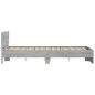 Preview: Bettgestell mit Kopfteil Grau Sonoma 135x190 cm