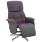 Preview: Massagesessel mit Fu?teil Dunkelgrau Stoff