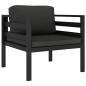 Preview: Einzelsofas 2 Stk. mit Kissen Aluminium Anthrazit