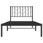 Preview: Bettgestell mit Kopfteil Metall Schwarz 90x190 cm