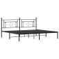 Preview: Bettgestell mit Kopfteil Metall Schwarz 193x203 cm