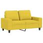Preview: 2-Sitzer-Sofa Hellgelb 120 cm Stoff