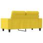 Preview: 2-Sitzer-Sofa Hellgelb 120 cm Stoff