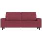 Preview: 2-Sitzer-Sofa Weinrot 140 cm Stoff