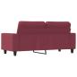 Preview: 2-Sitzer-Sofa Weinrot 140 cm Stoff