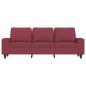 Preview: 3-Sitzer-Sofa Weinrot 180 cm Stoff