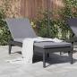 Preview: ARDEBO.de - Sonnenliege Anthrazit 186x60x29 cm PP