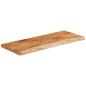 Preview: Tischplatte 100x40x3,8cm Rechteckig Massivholz Akazie Baumkante