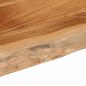 Preview: Tischplatte 100x40x3,8cm Rechteckig Massivholz Akazie Baumkante