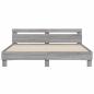 Preview: Bettgestell mit Kopfteil Grau Sonoma 160x200 cm Holzwerkstoff