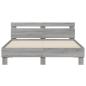Preview: Bettgestell mit Kopfteil Grau Sonoma 150x200 cm Holzwerkstoff