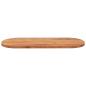 Preview: Tischplatte 140x60x3,8 cm Oval Massivholz Akazie