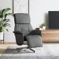 Preview: ARDEBO.de - Relaxsessel mit Fu?teil Dunkelgrau Stoff